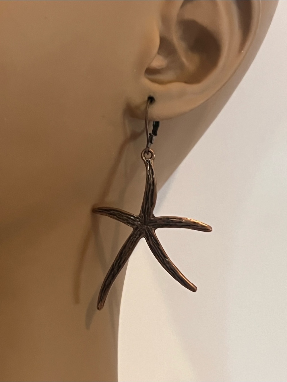 Copper Starfish Earrings
